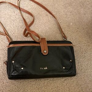 The Sak Black and Brown Crossbody Bag